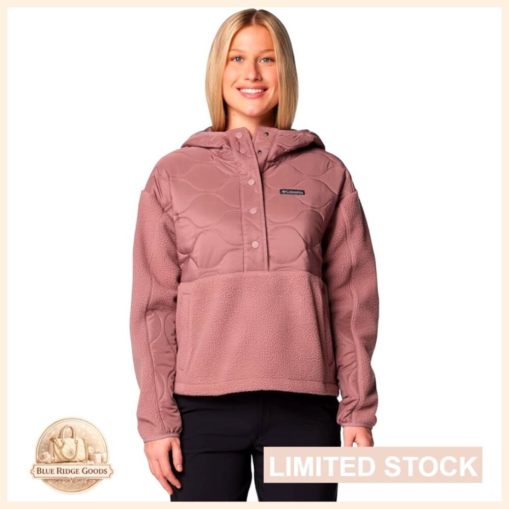 Sherpa Fleece Hoodie Quilted Oversized Cozy Pullover Active Performance